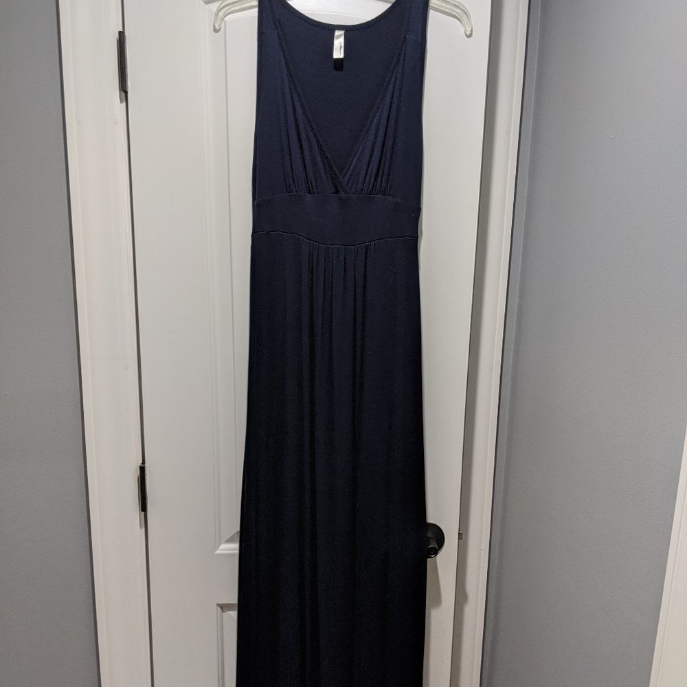 Women's Loveappella Dark Blue Maxi Dress Size M